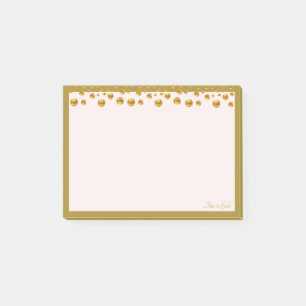 Post-it® Confetti doré et cadre doré sur ivoire