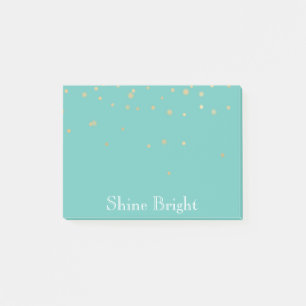 Post-it® Confetti Mint Gold
