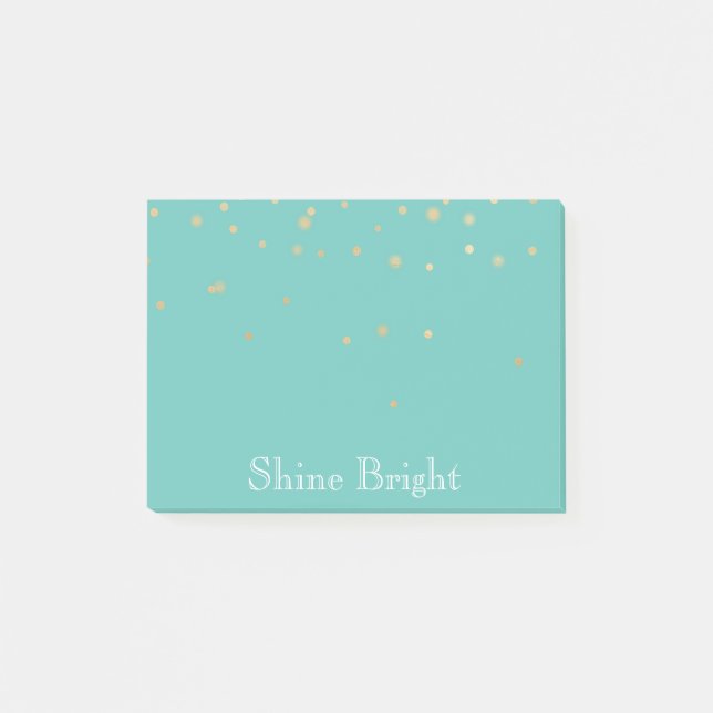 Post-it® Confetti Mint Gold (Devant)