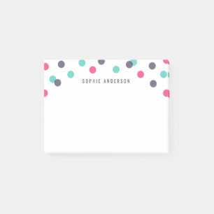 Post-it® Confetti Turquoise rose d'Indigo personnalisé