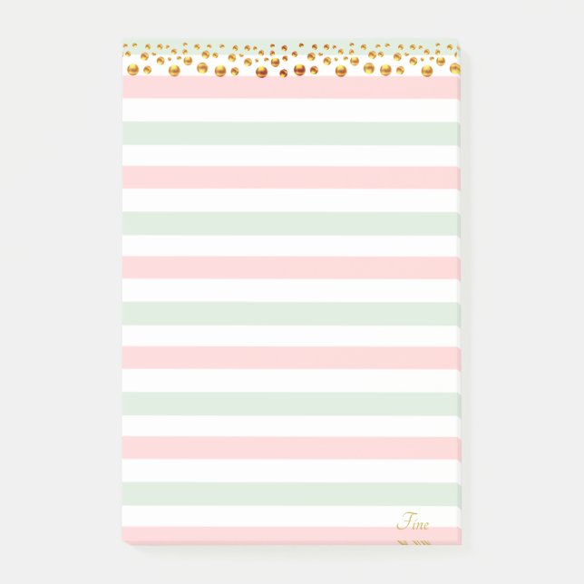Post-it® Confettis dorés et couleurs pastel personnalisées (Devant)