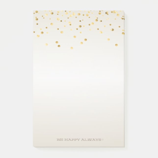 Post-it® Confettis dorés personnalisés pour fille moderne (Devant)