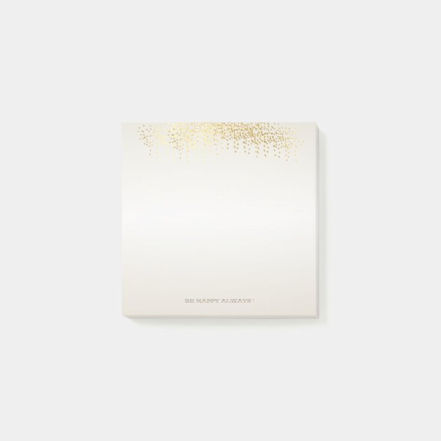 Post-it® Confettis dorés personnalisés pour fille moderne (Devant)