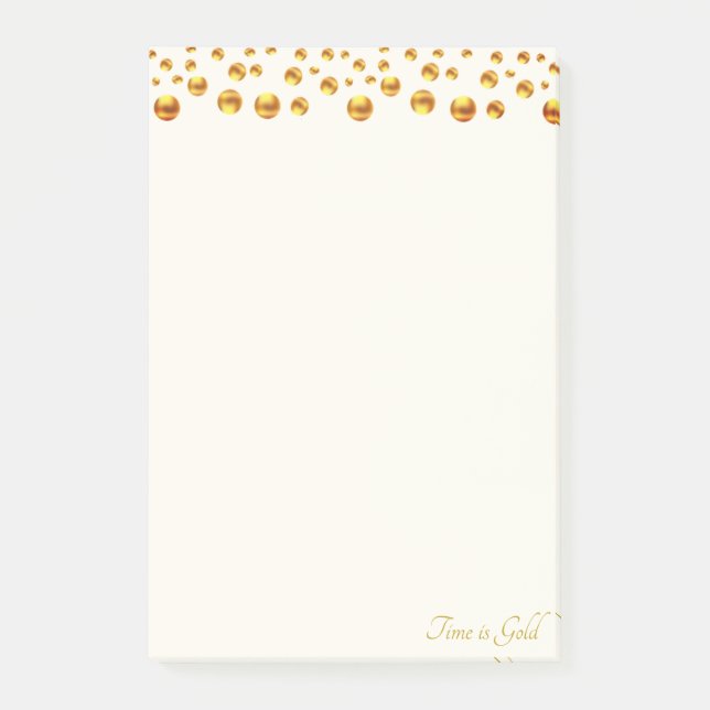 Post-it® Confettis Dorés sur Fond Ivoire (Devant)