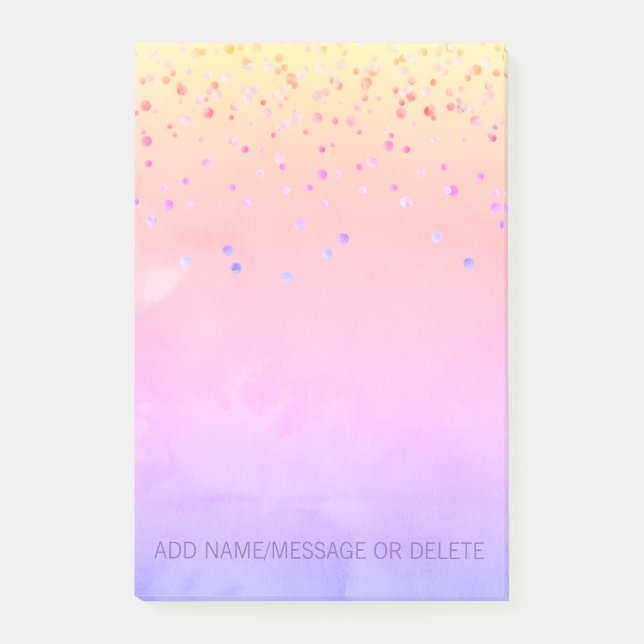 Post-it® Confettis personnalisés d'aluminium de Faux (Devant)