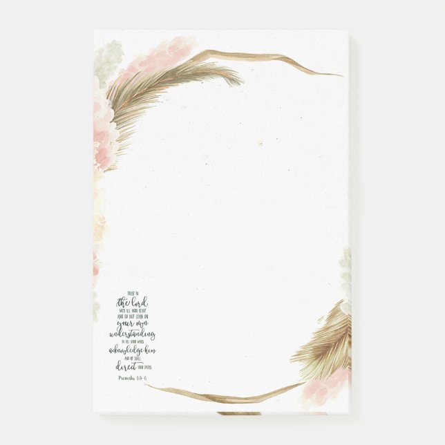 Post-it® Confiance dans le Seigneur floral   (Devant)