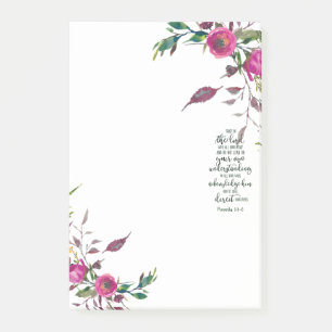 Post-it® Confiance dans le Seigneur floral