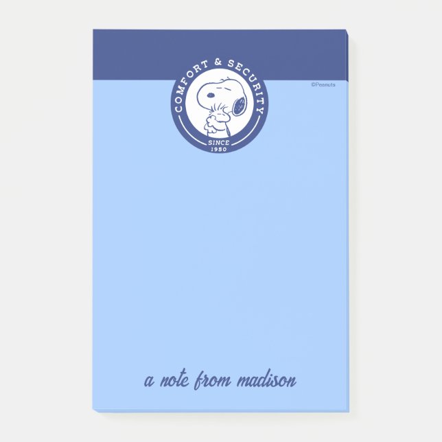 Post-it® Confort et sécurité | Snoopy & Woodstock Hug (Devant)