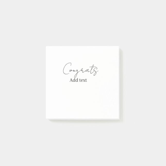 Post-it® Congrats congratulations graduate name date  (Devant)