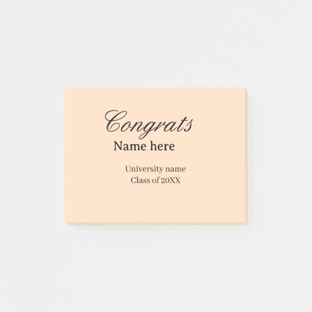 Post-it® Congrats graduate university name class of 20XX na (Devant)