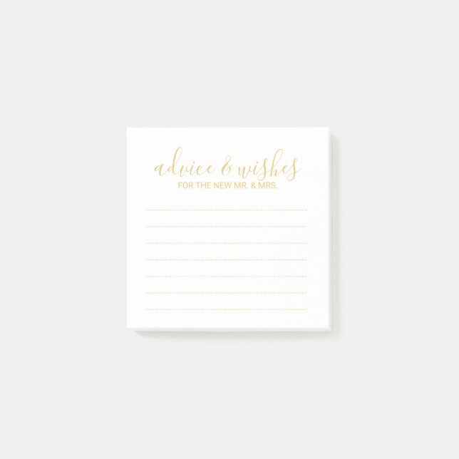 Post-it® Conseils et Vœux de Mariage en Script Moderne (Devant)
