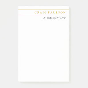 Post-it® Consultant en droit or et blanc Profession juridiq