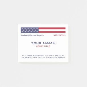 Post-it® Contact personnalisé American Flag