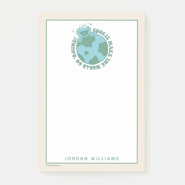 Post-it® Cookie Monster | Ajoutez votre nom (Devant)