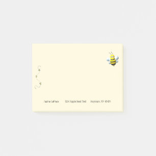 Post-it® Cool d'abeille avec le texte fait sur commande