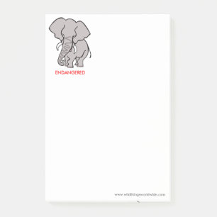 Post-it® Cool ELEPHANT-Conservation - Guerrier de la faune 