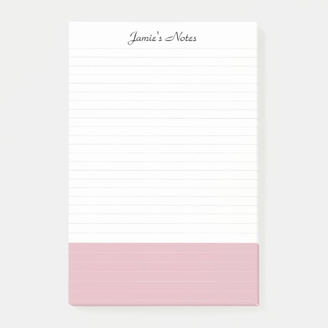 Post-it® Cool Moderne Simple Blanc Colorbloc Rose (Devant)