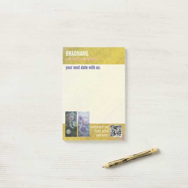 Post-it® cool purple adhesive label reminder (Sur un bureau)