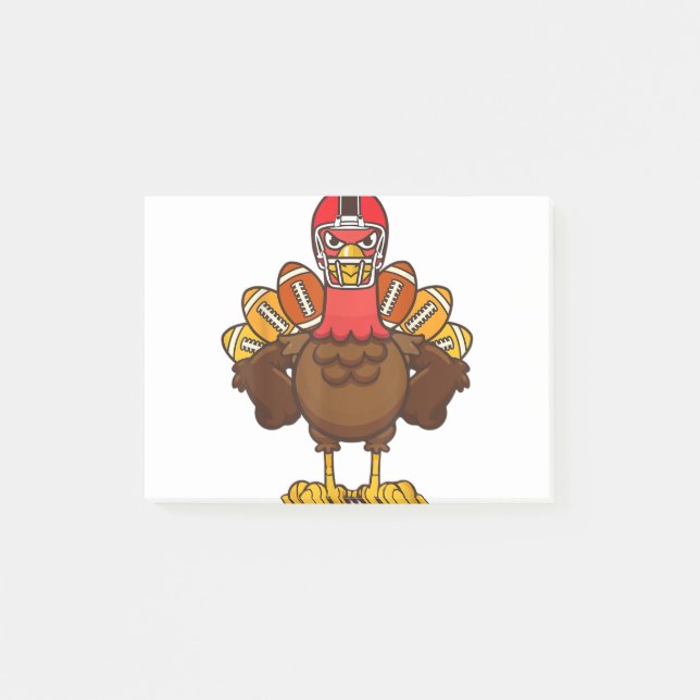 Post-it® Cool Thanksgiving Football Joueur de balle Turquie (Devant)