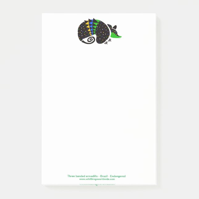 Post-it® Cool Trois bandes ARMADILLO - Animal en voie de di (Devant)