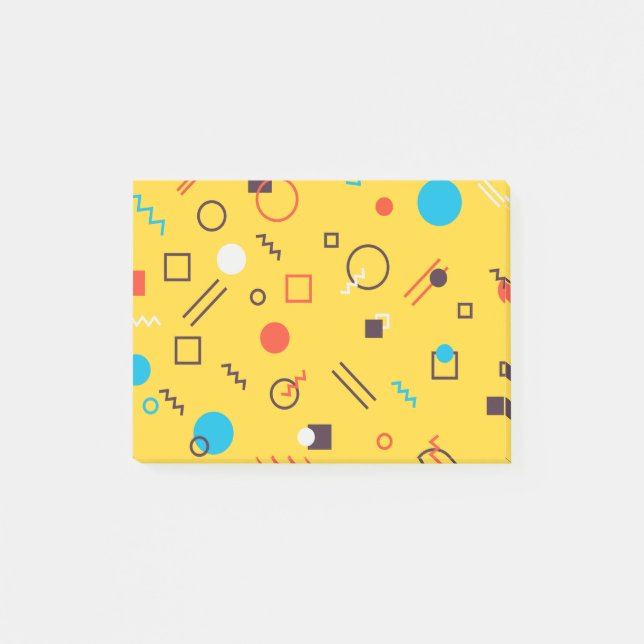 Post-it® Cool, unique, tendance, urbain géométrique Memphis (Devant)