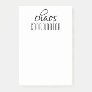 Post-it® Coordinateur du Chaos Texte typographique