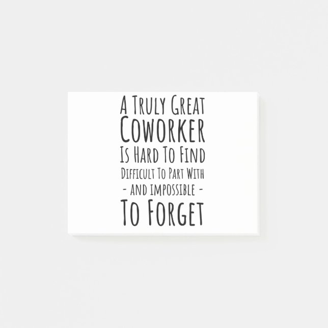 Post-it® Copie d'un collègue vraiment génial est difficile (Devant)