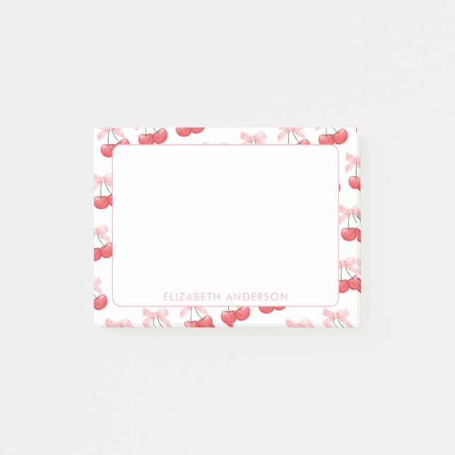Post-it® Coquette rose cerise Personnalisé Minimaliste (Devant)