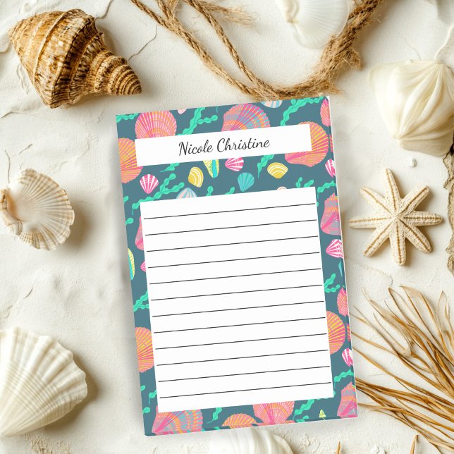 Post-it® Coquillages et algues Plage tropicale Bloc-notes p (Seashells & Seaweed Tropical Beach CUSTOM Notepad
)