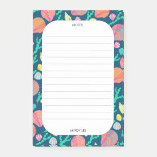 Post-it® Coquillages PERSONNALISÉS Bordure Mer Épicerie Sho