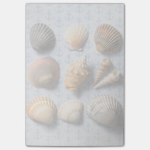 Post-it® Coquillages sur le contexte d'Ancre