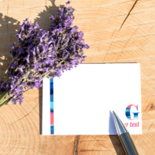 Post-it® Corail bleu monogramme lettre G notes