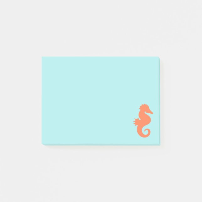 Post-it® Corail et Cheval de mer Turquoise (Devant)