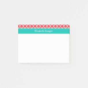 Post-it® Corail Rouge Blanc Marocain #5 Sarcelle Nom Monogr