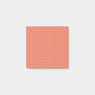 Post-it® Coral À damiers Motif grille mûre Fournitures de b