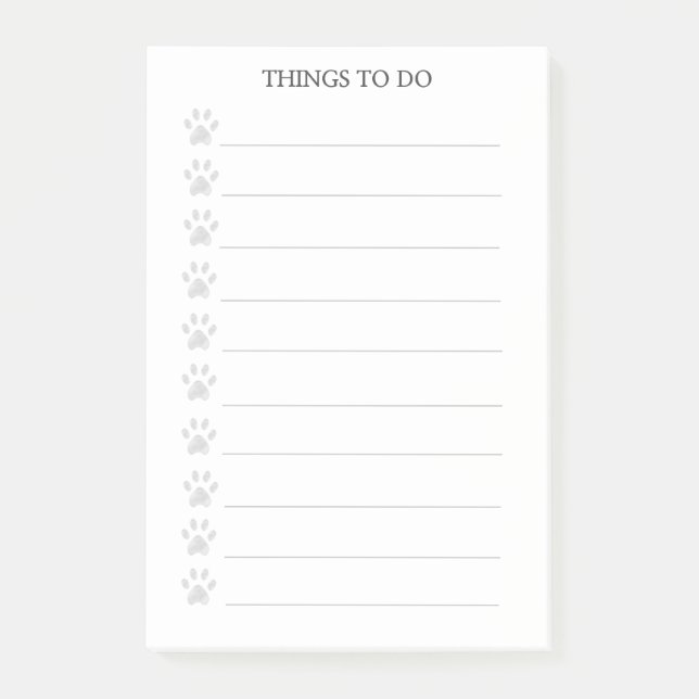 Post-it® Corbeille Paws Personnalisé Les Choses À Faire Pos (Devant)