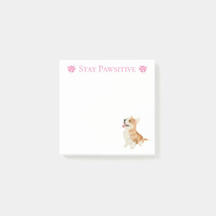 Post-it® Corgi Chien Chien Chien Chien Positif Attitude Mot