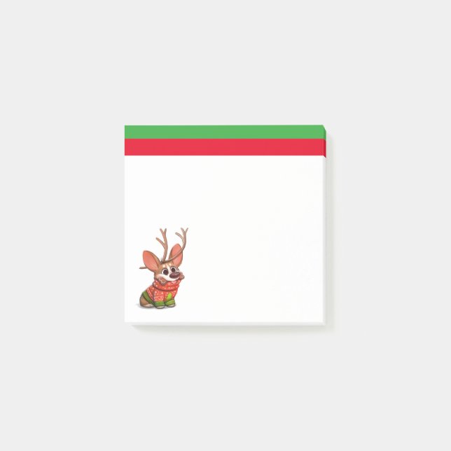 Post-it® Corgi Dog Christmas Post-It Notes (Devant)