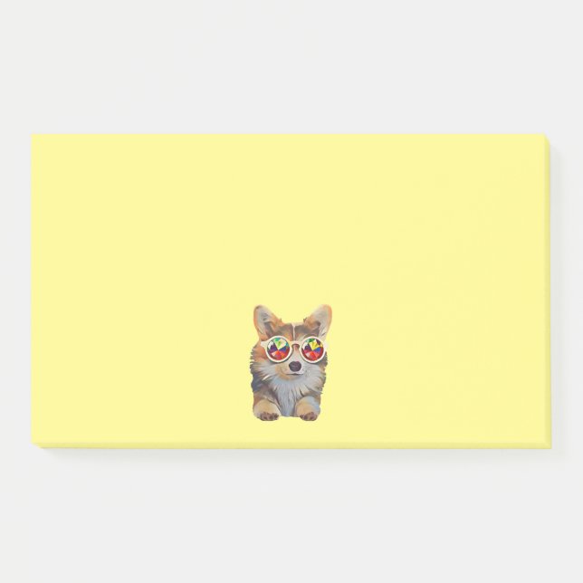 Post-it® Corgi super se sentant (Devant)