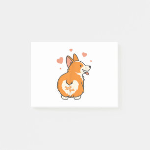 Post-it® Corgi Valentines Jour Cadeau Amoureux des chiens C