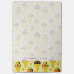 Post-it® Cornets de crème glacée colorés de bande dessin