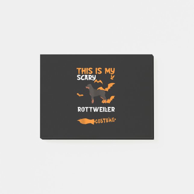 Post-it® Costume Rottweiler Halloween Lazy Effrayant chien  (Devant)