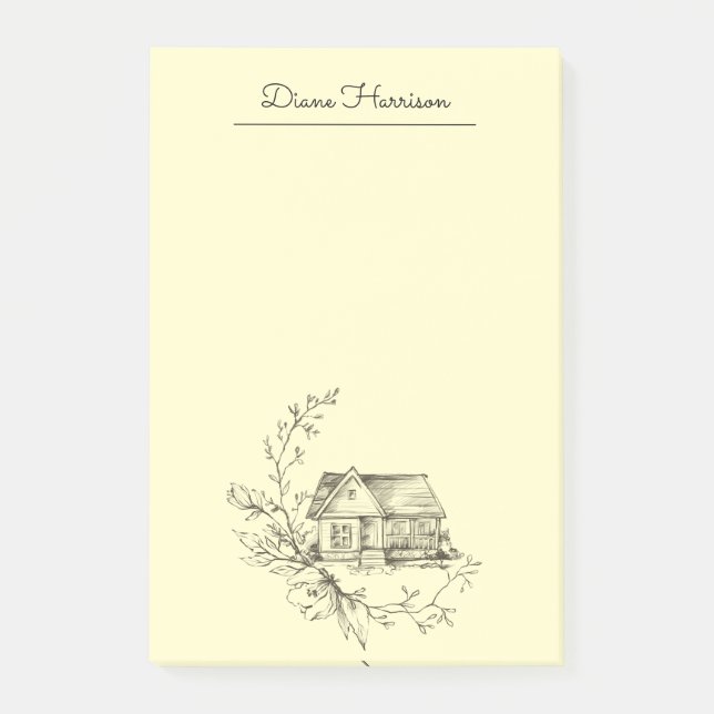 Post-it® Cottage esquissé (Devant)