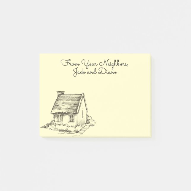 Post-it® Cottage esquissé (Devant)