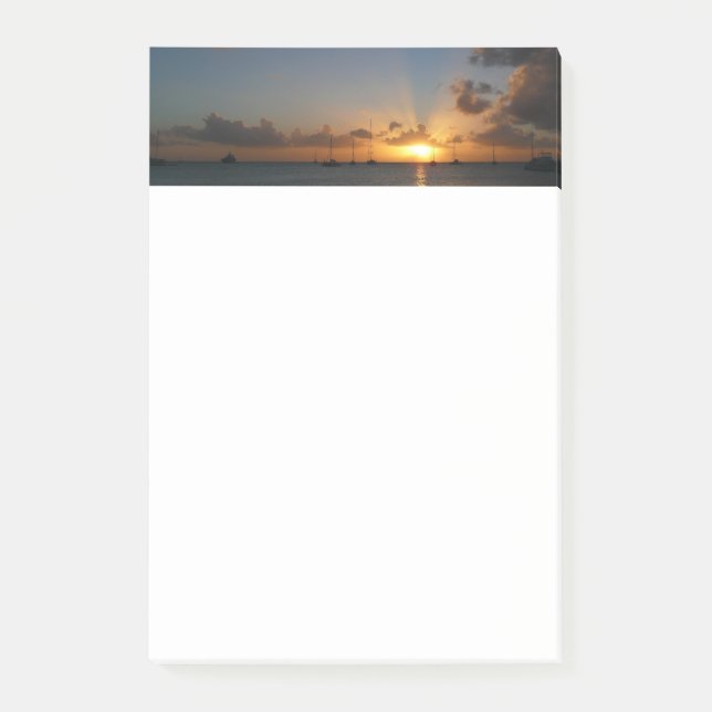 Post-it® Coucher de soleil avec voiliers Paysage tropical P (Devant)