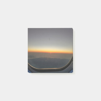 Post-it® coucher de soleil dans l'avion