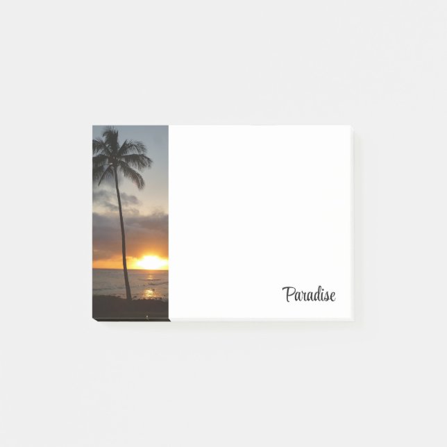Post-it® Coucher de soleil hawaïen tropical (Devant)