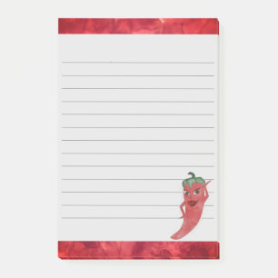 Post-it® Couleur Aquarelle de poivre rouge mignonne Peintur