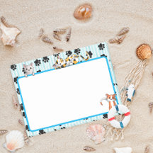 Couleur Bleu mignonne avec pattes chatons mignons