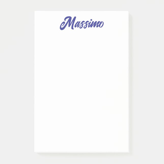 Post-it® Couleur bleu profond Calligraphie moderne simple d (Devant)